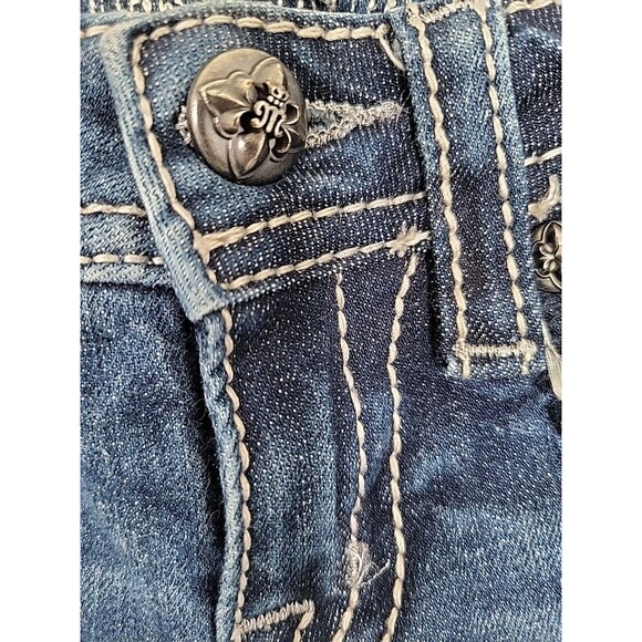 Miss Me Girls Size 10 Dark Blue Bling Jeans  JK592B2 Back To School - Picture 2 of 11